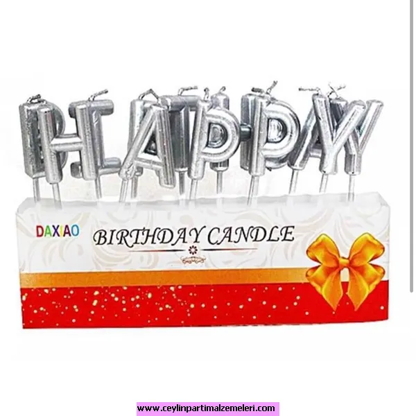 Happy Birthday Harf Mum Gümüş